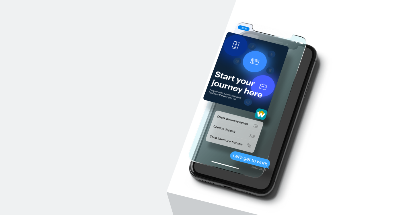 Business app mobile mockup