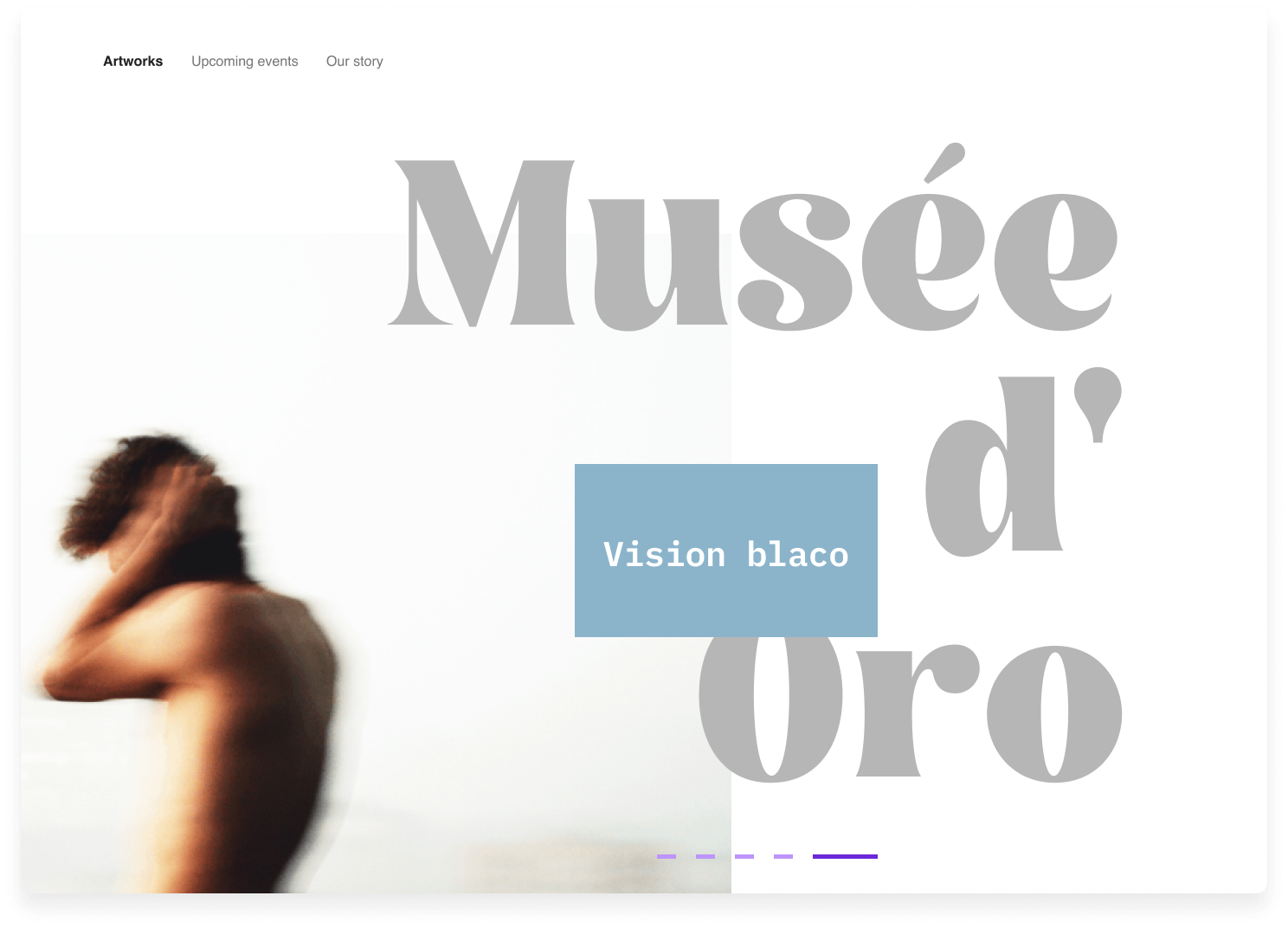 Musee d' Oro page design