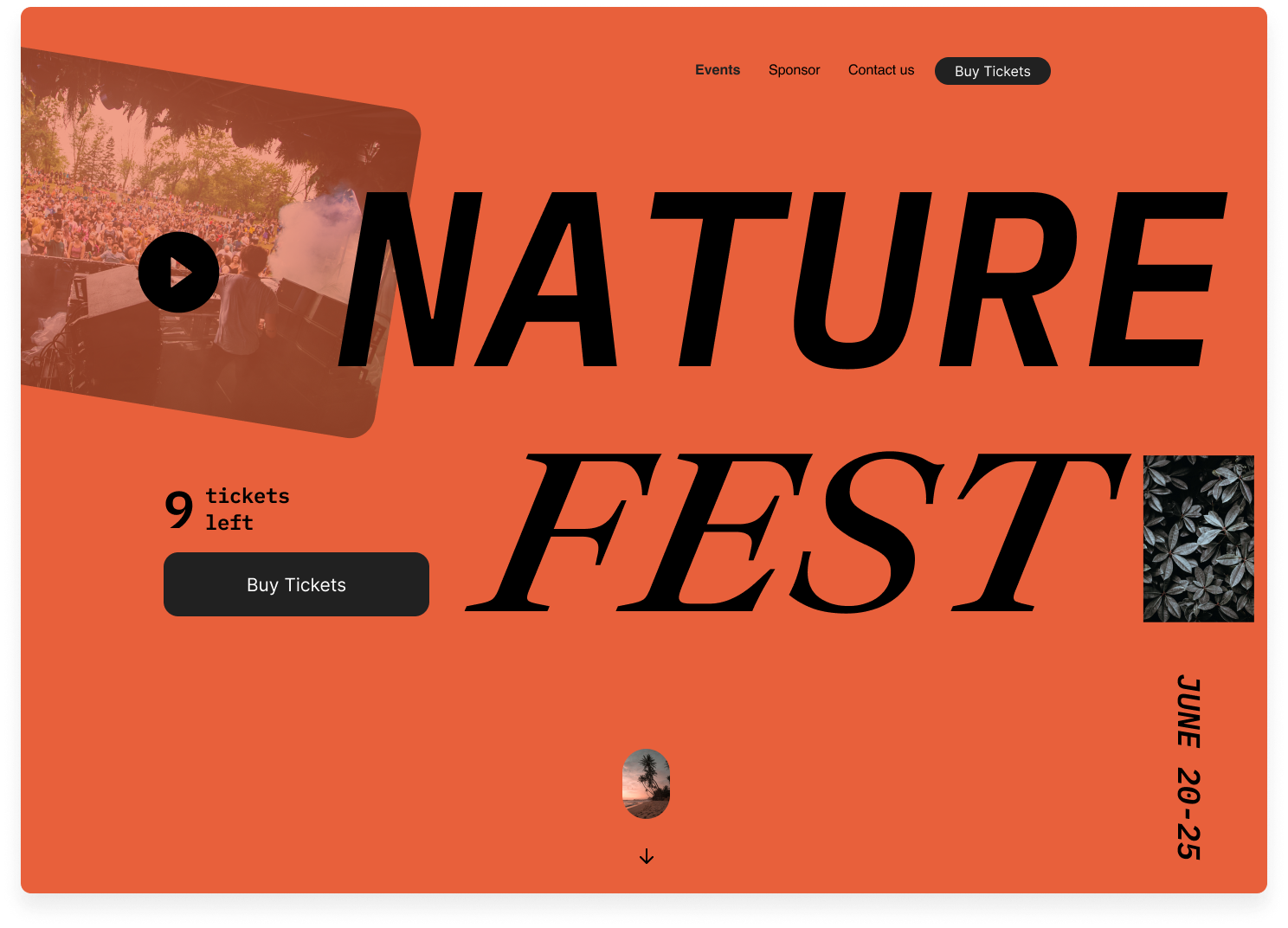 Nature fest page website design