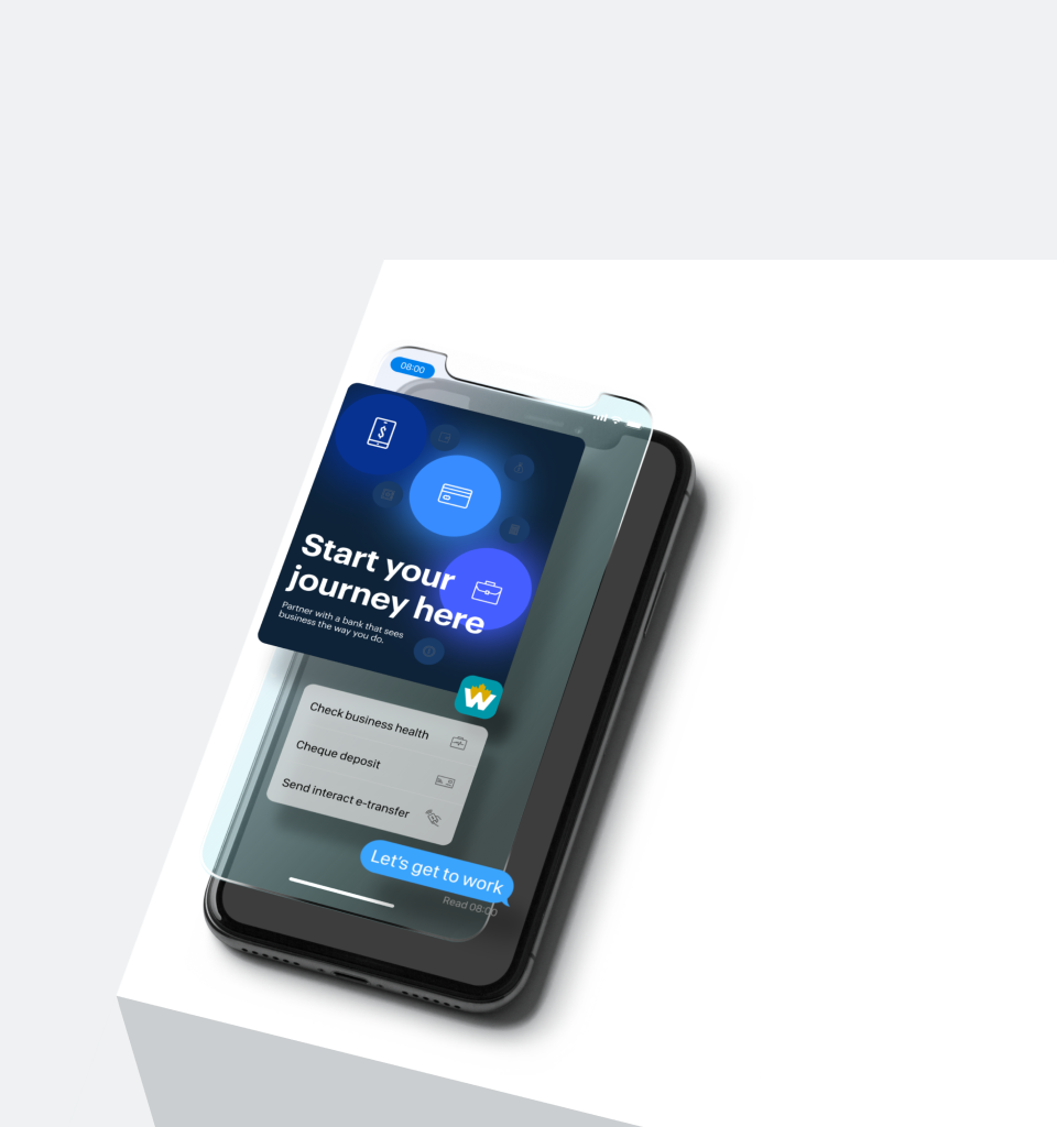 Business app mobile mockup